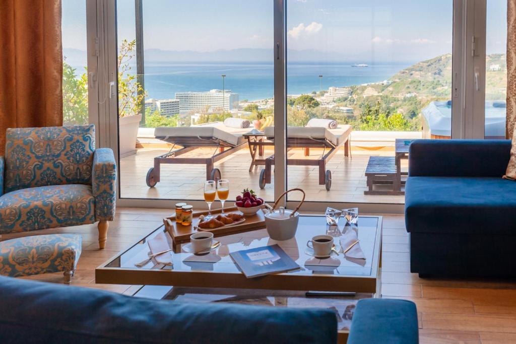 Flyviewflatsgold Privatehottub With Seaview Daire Ixia  Dış mekan fotoğraf