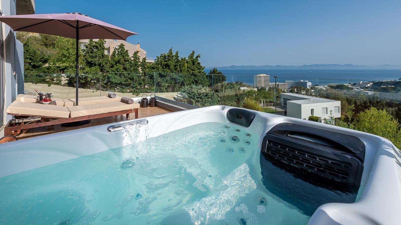 Flyviewflatsgold Privatehottub With Seaview Daire Ixia  Dış mekan fotoğraf